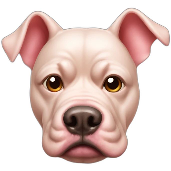 ugly dog and pig hybrid emoji