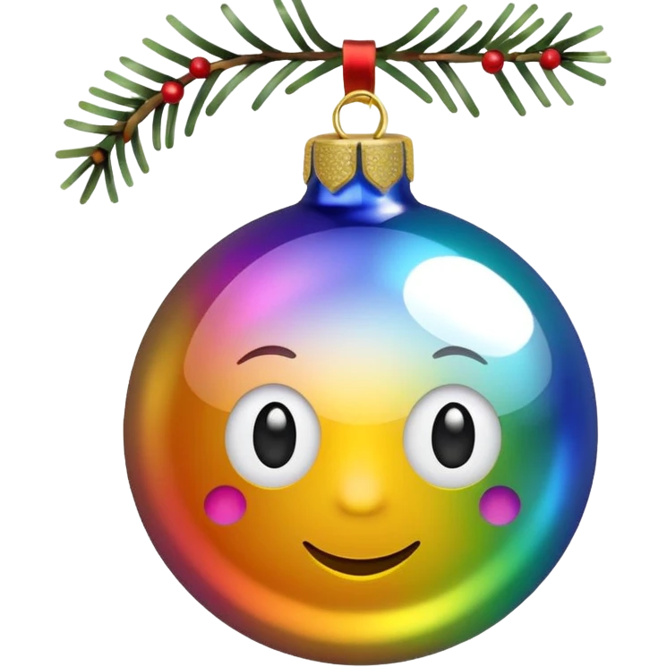 christmas ornament "Oh Well" emoji