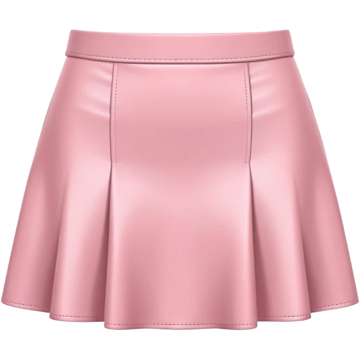 super realistic isolated light pink leather mini skirt emoji