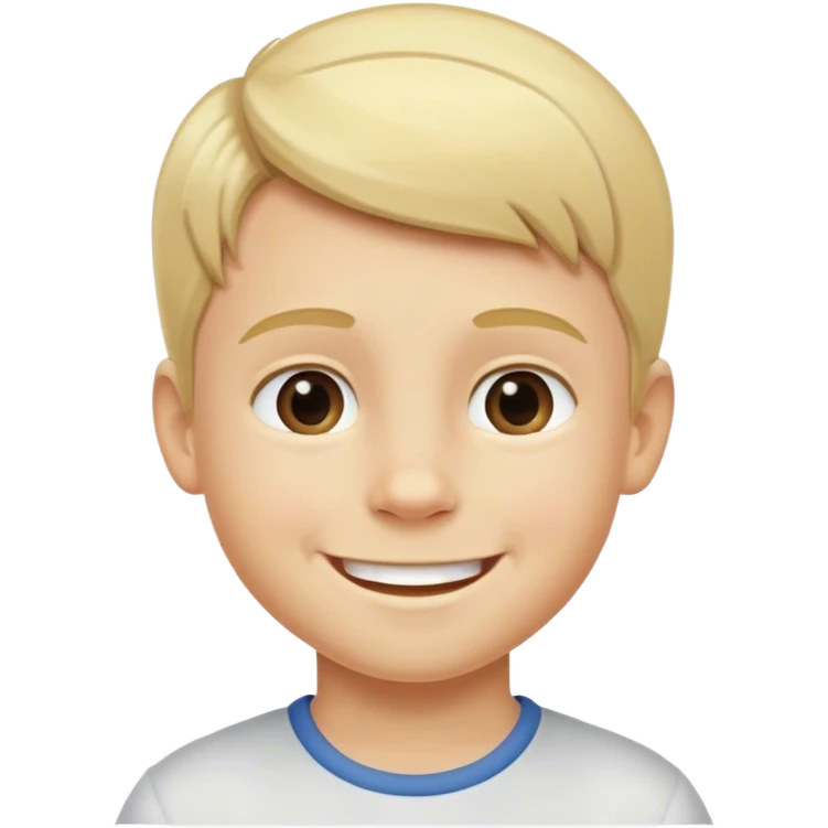 Blonde Male child smiling emoji