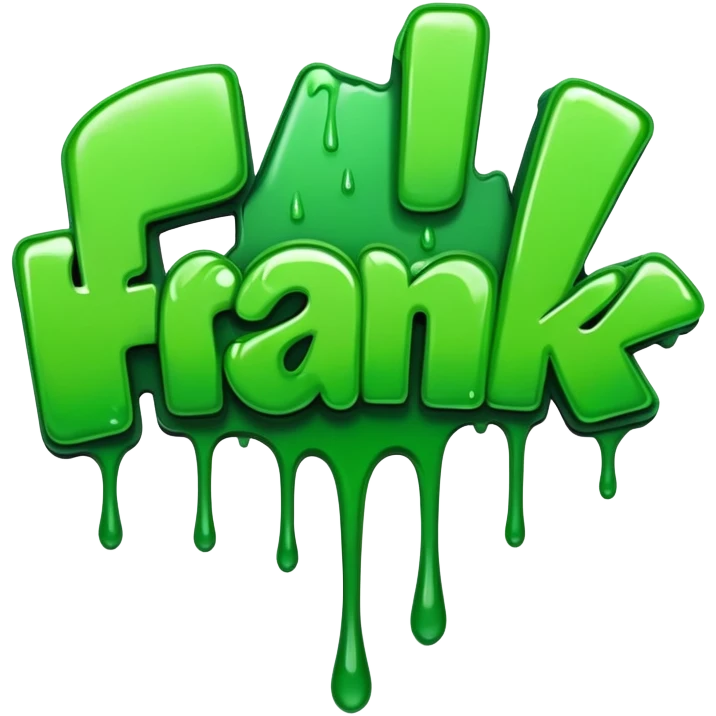 In green Graffiti the word Frank emoji