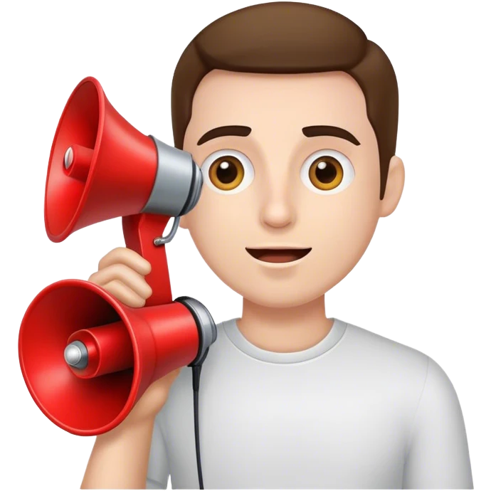 man with loudspeaker emoji