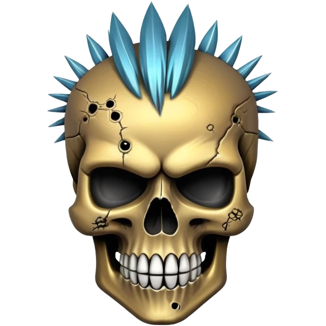 un teschio pirata punk emoji