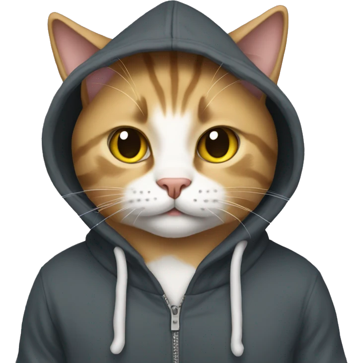 cat wearing a hoodie  emoji
