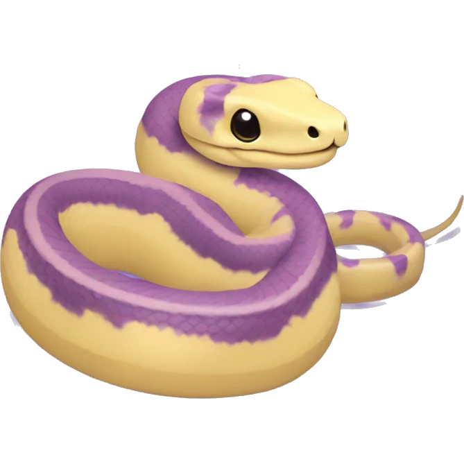Pastel yellow and pastel purple ball python snake emoji emoji