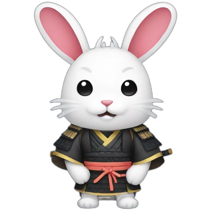 a samurai rabbit emoji