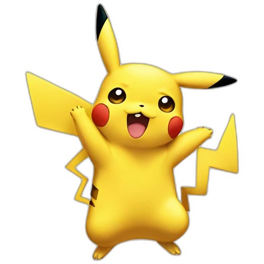 Pikachu riendo emoji