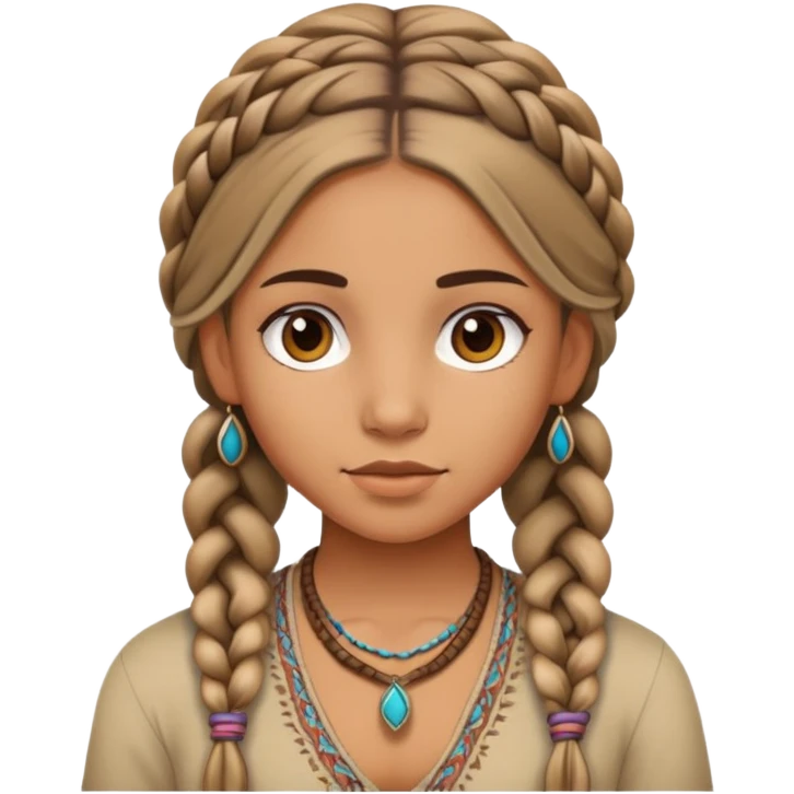 make a really hot girl with boho braids emoji