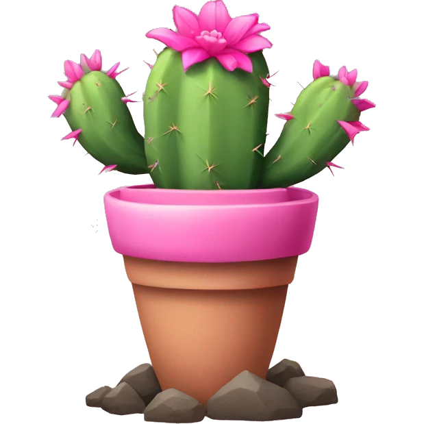 pink cactus  emoji