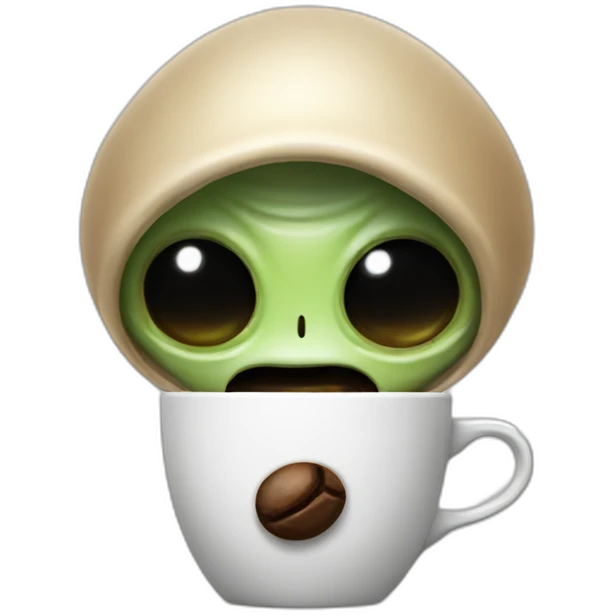 coffee alien emoji