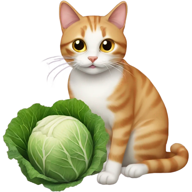 Cat with a cabbage  emoji