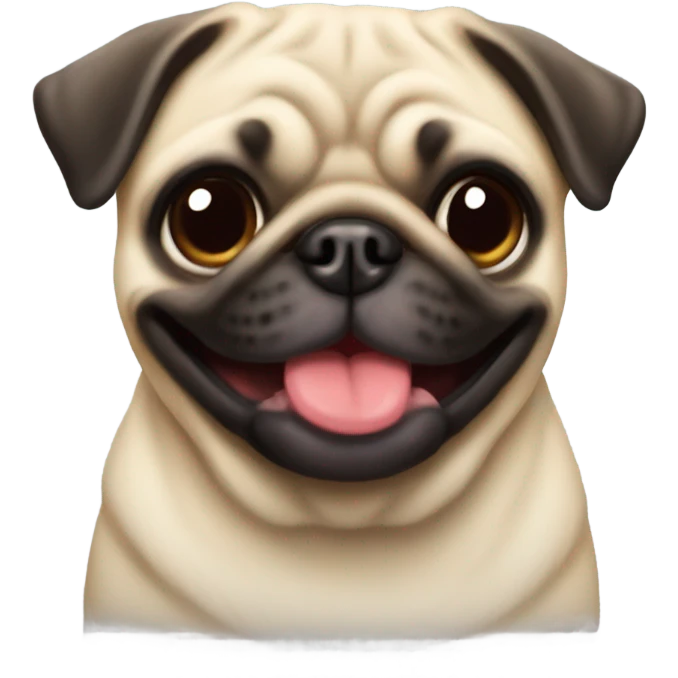 Pug with its tongue out  emoji