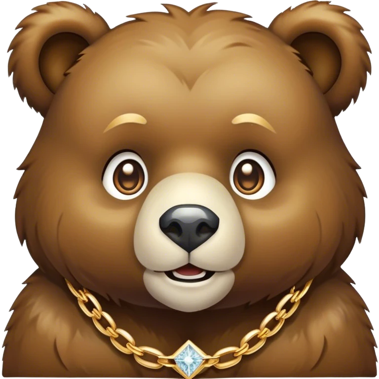 bear with diamond chainz emoji
