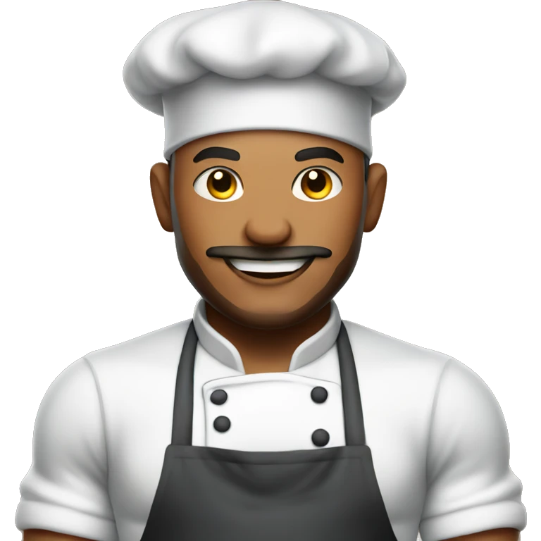 muscular male chef with tattoos emoji