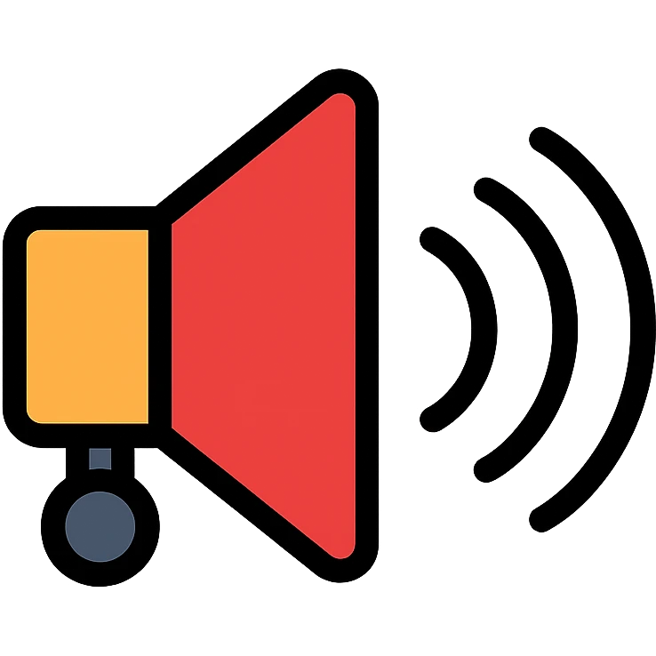 colored loudspeaker icon emoji