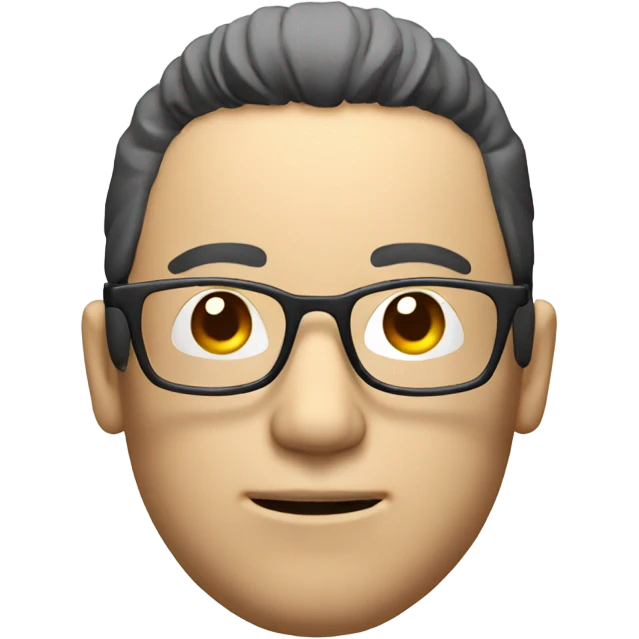 3d japanese man face with glasses emoji