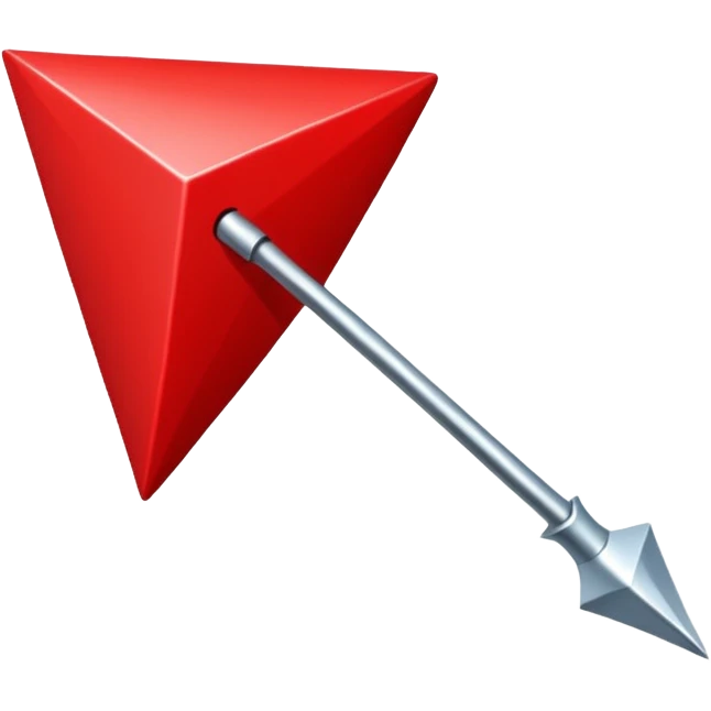 Une flèche rouge qui pointe vers le haut emoji