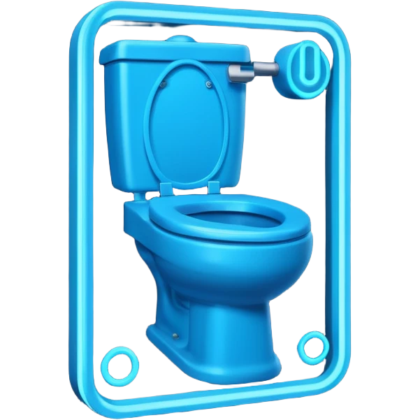 neon toilet sign emoji