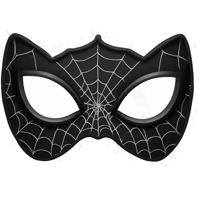 Spiderman rosto mascarado olho preto emoji