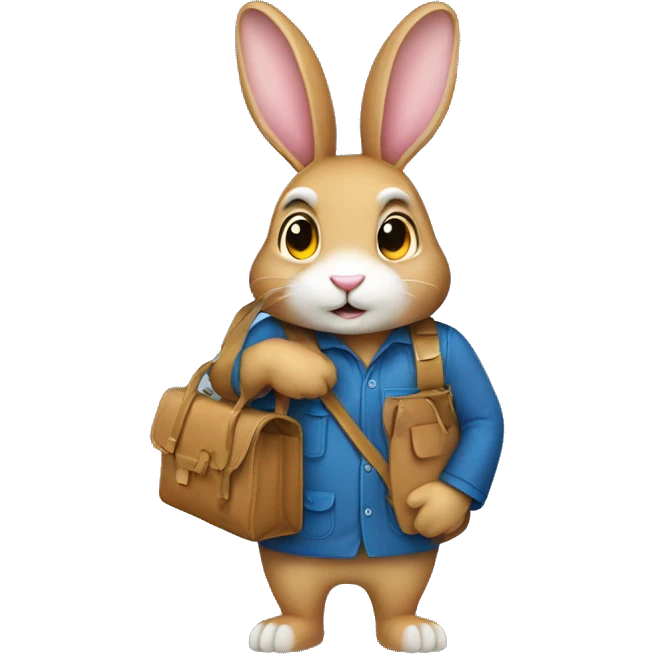 rabbit carry bag emoji