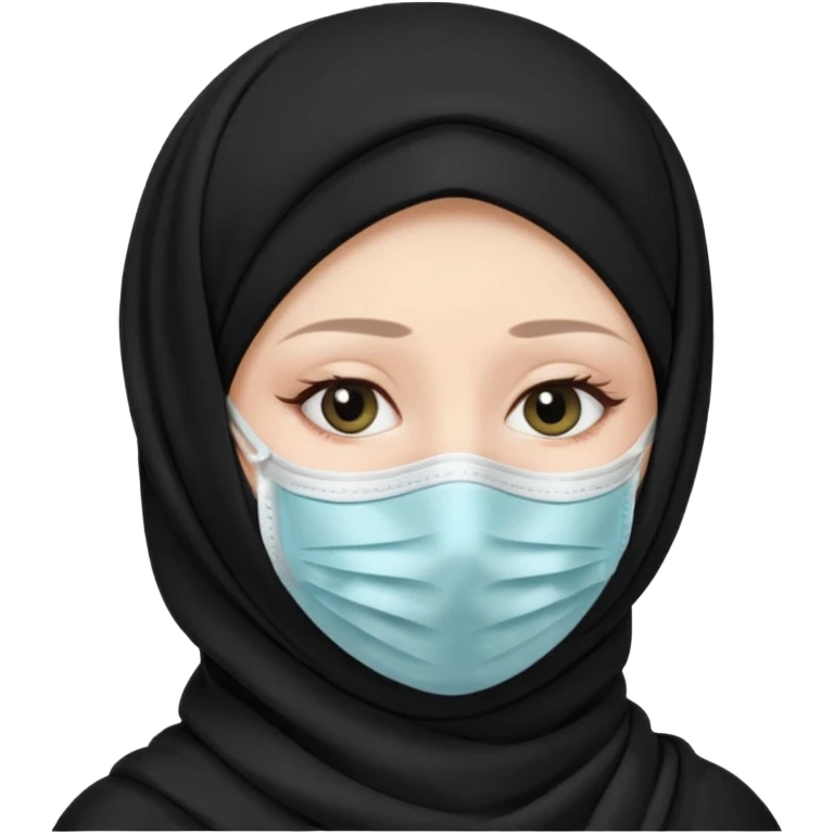 sick and tired woman in black hijab emoji