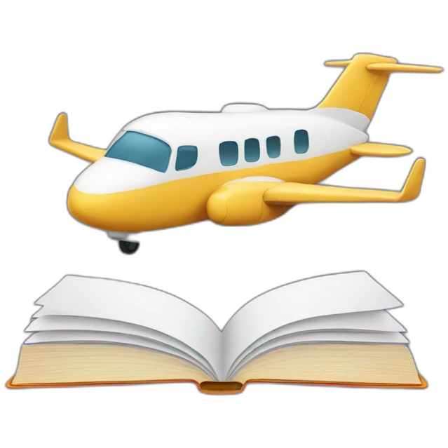 a book on a plane emoji