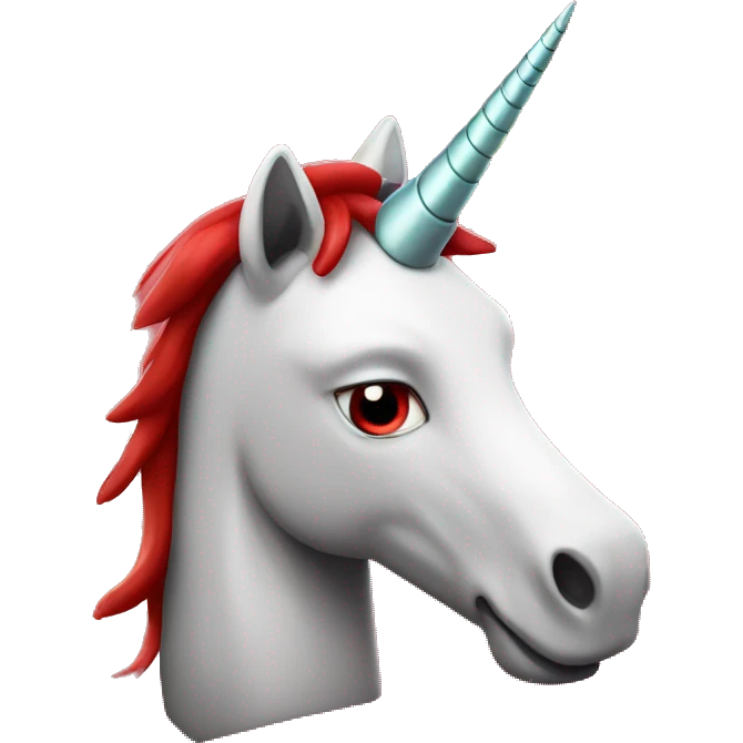 Red robot unicorn emoji