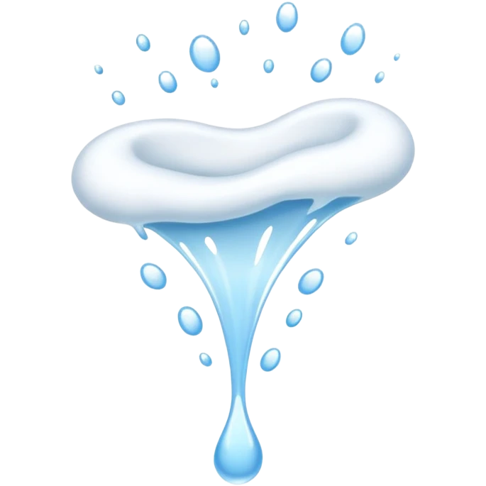 A line shaped splash shot of semen flying in the air  emoji