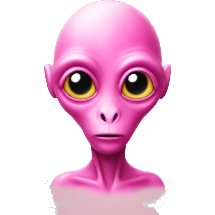 pink alien no nose emoji