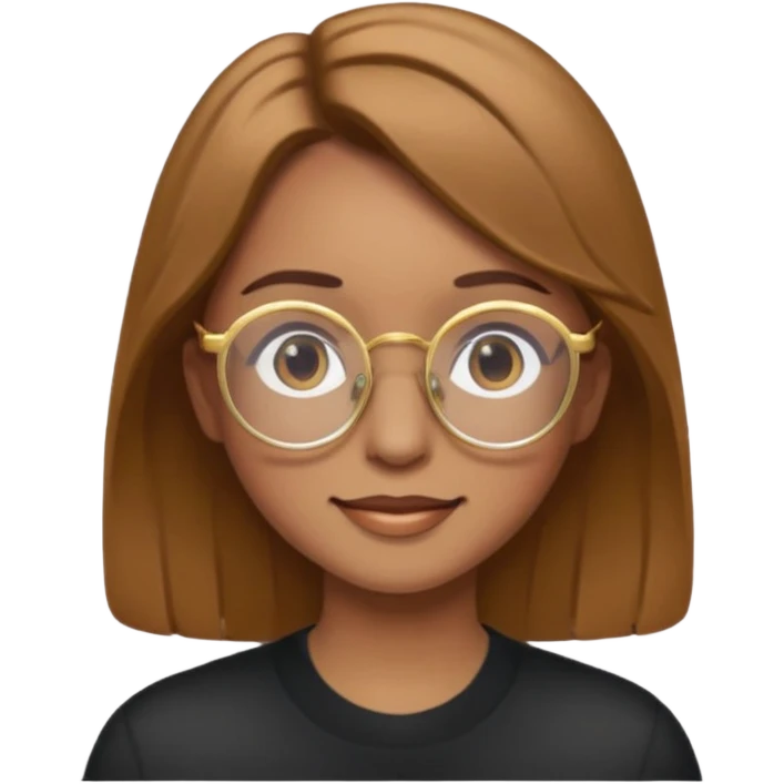 Chico pelo castaño claro com gafas redondas de color dorado  emoji