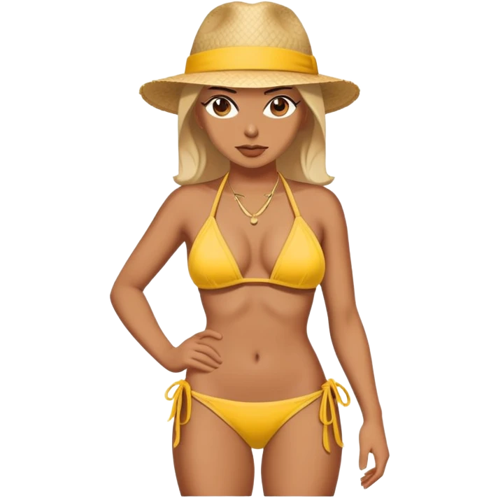gangster wearing a bikini emoji