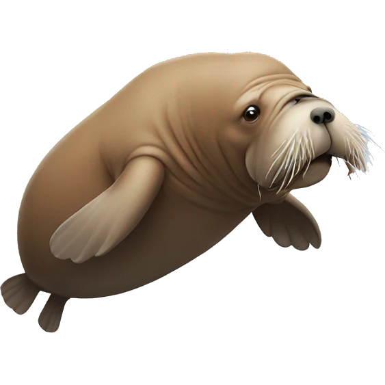 Walrus flying emoji