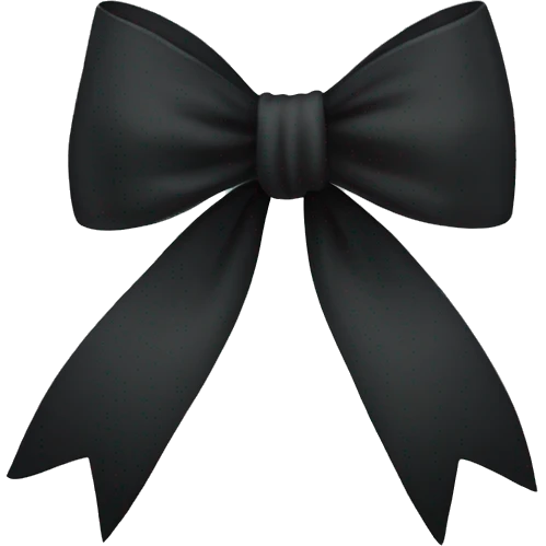Black bow emoji