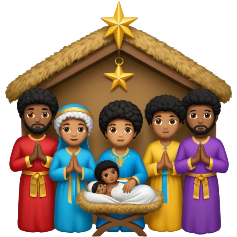 Afro nativity emoji