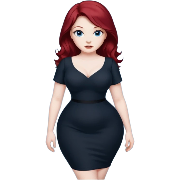 Naked curvy big ass booty pale skin dark red hair blue eyes emoji