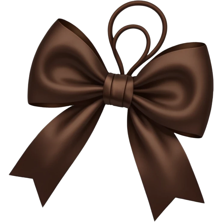 Dark Brown Bow emoji