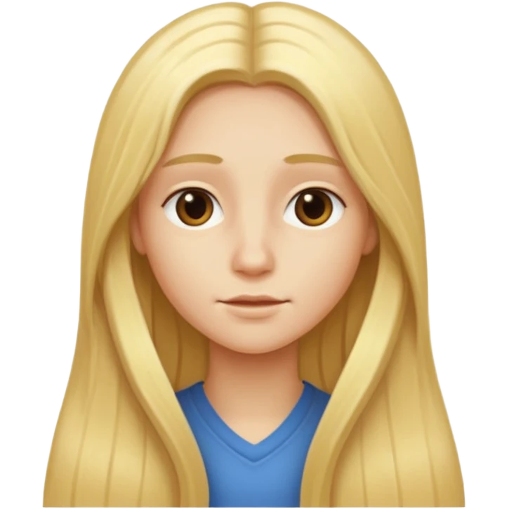 human with really long bloned hair emoji