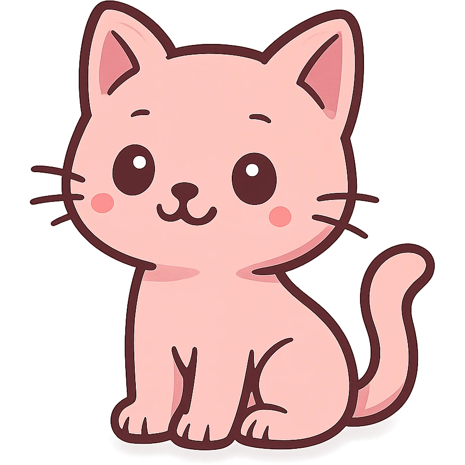 pink cat emoji