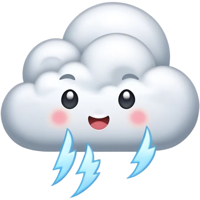 kawaii thundercloud emoji