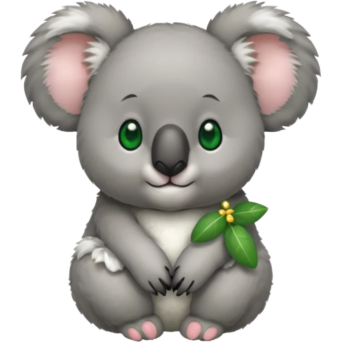 Koala with green earrings emoji