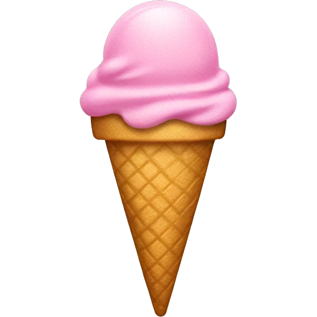 pink and gold icecream emoji