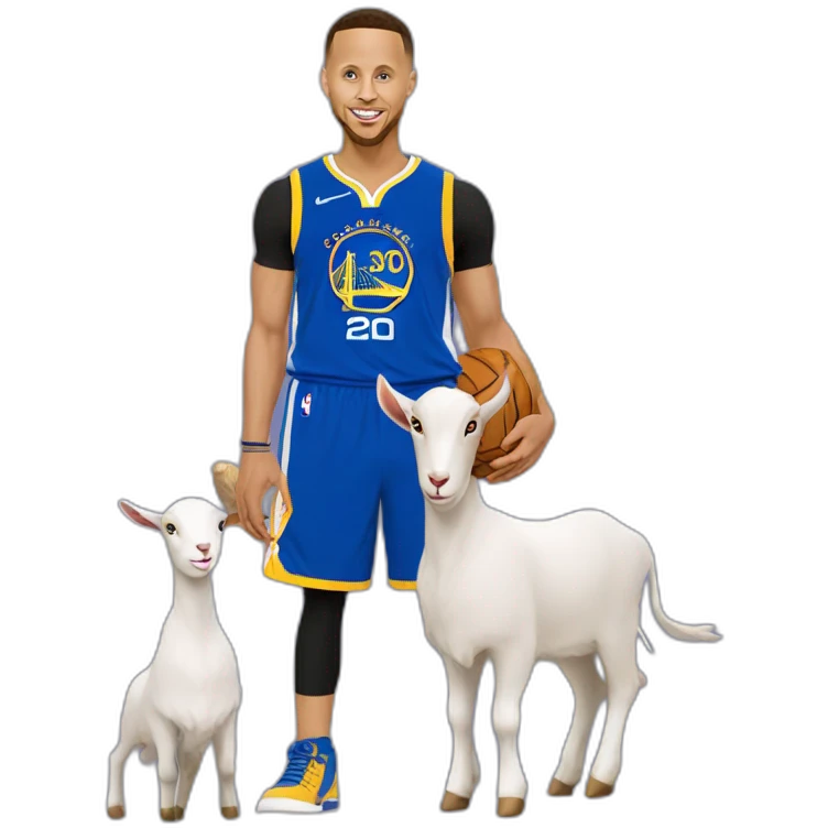 stephen curry with a goat emoji