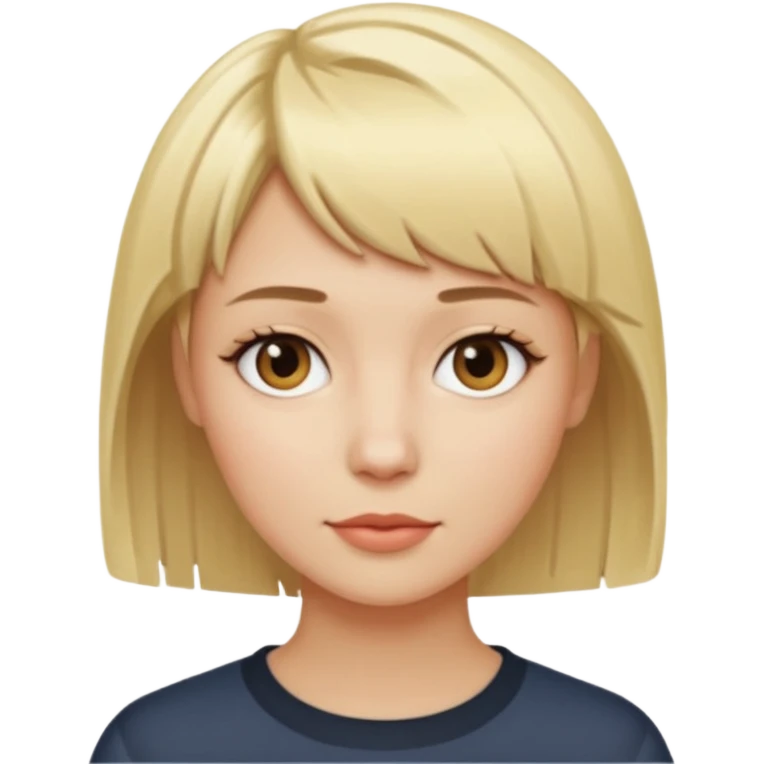 blondynka krótkie włosy z taką dłuższą grzywka emoji