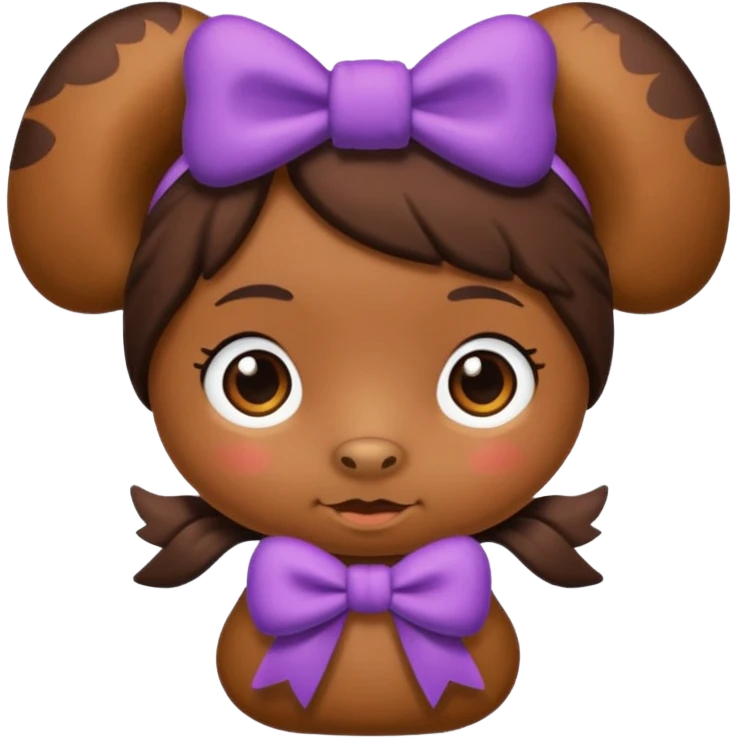 Pookie with bow emoji emoji