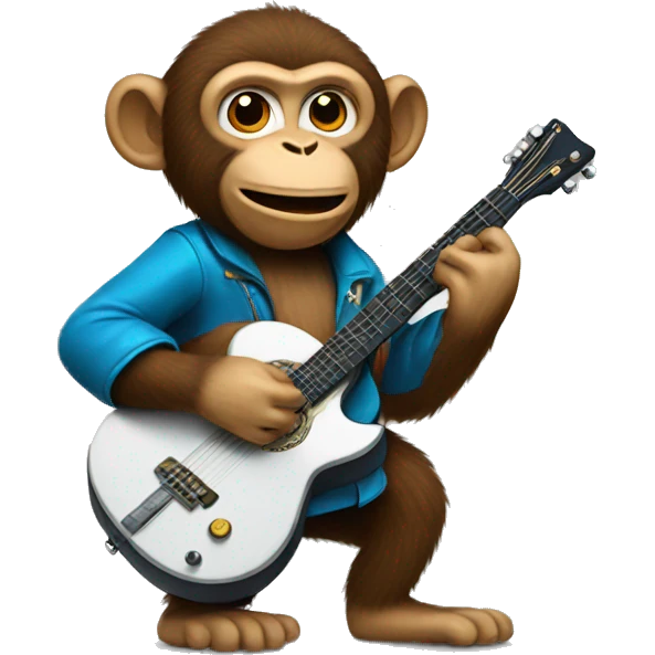 monkey playing a guitar emoji