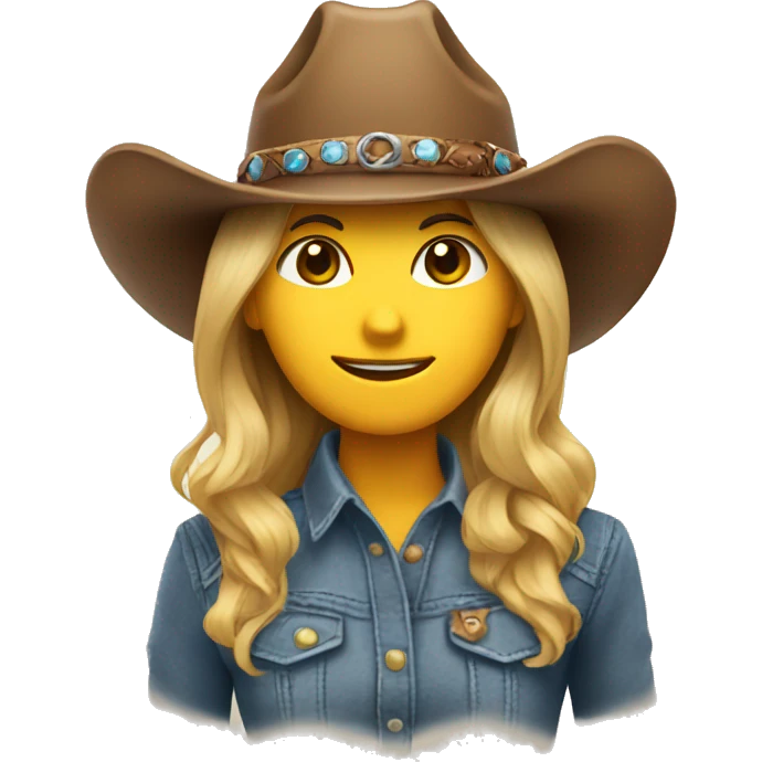 Cowgirl hat  emoji