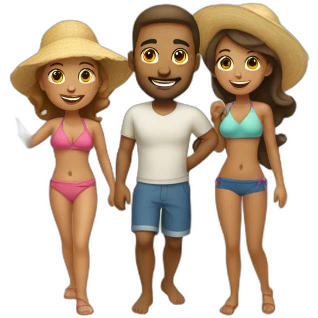 beach vacation family emoji