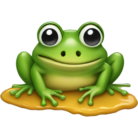 Frog with butterscotch  emoji