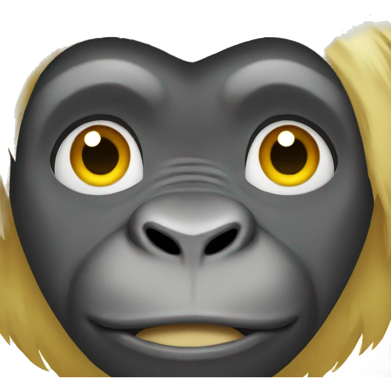 Gorilla with blonde hair emoji