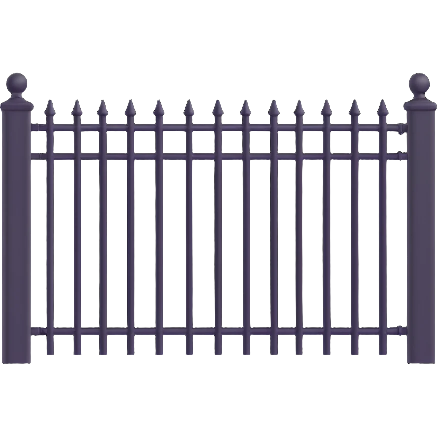 black wrought iron fence emoji